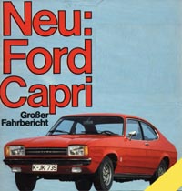 Testbericht vom "neuen" Capri II vom 16.02.1974. 5 Seiten mit Bildern